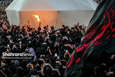 تصاویری از آئین خیمه سوزان عصر عاشورا در مشهد