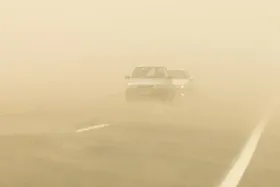 ویدئو| طوفان شن در جاده سرخس به مشهد