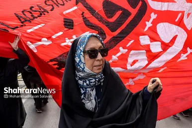 راهپیمایی انزجار مردم مشهد از جنایات رژیم صهیونیستی در لبنان و فلسطین