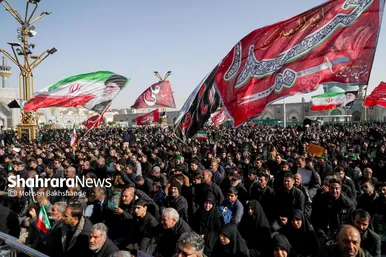 گزارش تصویری | عزاداری شهادت رهبر معظم انقلاب اسلامی، در حرم امام‌رضا (ع) - ۲