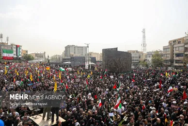 عکس‌هایی از مراسم تشییع پیکر شهید اسماعیل هنیه در تهران- ۲