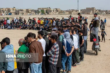مسابقات کشتی سنتی افغانستانی‌ها به مناسبت نوروز در قم