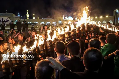 آئین سنتی مشعل گردانی نجفی‌ها در شب تاسوعا