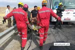 امداد رسانی به مصدومان سانحه رانندگی جاده قدیم مشهد به نیشابور