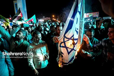 جشن مردم مشهد در حمایت از مردم فلسطین و عملیات «طوفان الاقصی»