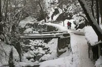 ویدئو| دربند تهران در یک روز برفی (۱۱ بهمن ۱۴۰۲)