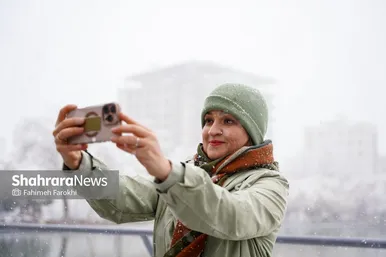 گزارش تصویری | بارش زیبای برف در مشهد