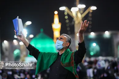 مراسم احیاء شب ۱۹ ماه مبارک رمضان در حرم مطهر رضوی