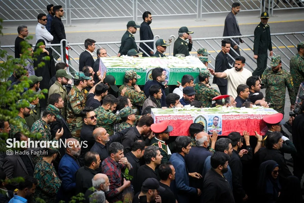 برگزاری مراسم تشییع پیکر دو پلیس فداکار کلانتری شهید رجایی مشهد (۱۲ فروردین ۱۴۰۴)