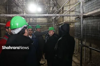 گزارش تصویری | بازدید شهردار مشهد مقدس و جمعی از اعضای شورای اسلامی شهر از روند احداث فاز یک خط ۳ مترو مشهد (۲۵ بهمن ۱۴۰۳)