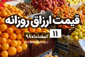 قیمت روز میوه، تره&zwnj;بار، گوشت و محصولات پروتئینی در بازار مشهد ۱۱ اسفند ۹۸