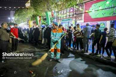 گزارش تصویری | اجتماع بزرگ «لشکریان امام رضا (ع)» در شب میلاد شمس الشموس