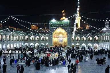 گزارش تصویری | حرم امام هشتم در شب میلاد امام علی(ع)