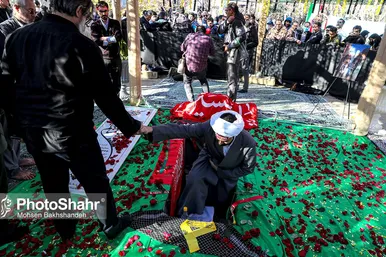 مراسم تشییع و تدفین شهید گمنام در دانشگاه فردوسی مشهد