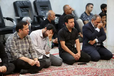 مراسم تشییع حاج فضل‌الله برهانی در حرم مطهر رضوی