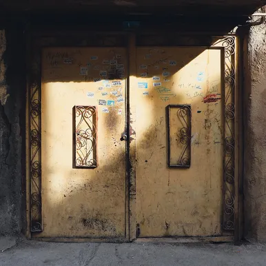 نشسته‌ام به در نگاه می‌کنم