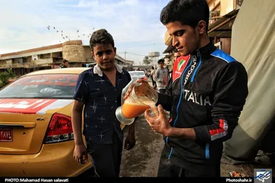 هم‌قدم با زائران کربلا در کنار فرات
