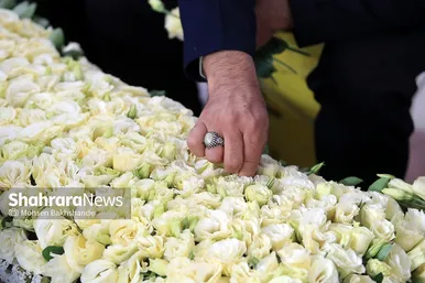 گل آرایی حرم مطهر رضوی در آستانه میلاد امام رضا (ع)