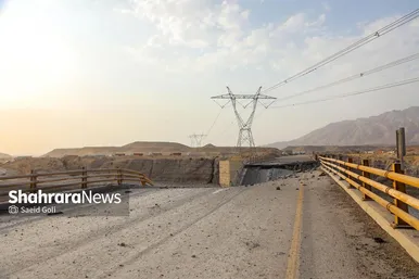 گزارش تصویری | آخرین وضعیت پل رودخانۀ شور در محور بندرعباس پس از حمله امریکا