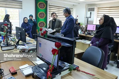 گزارش تصویری | بازدید مدیران استانی و شهری از موسسه فرهنگی شهرآرا به مناسبت روز خبرنگار - ۲