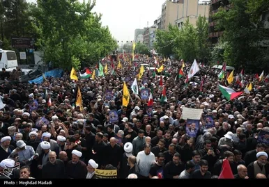 عکس‌هایی از مراسم تشییع پیکر شهید اسماعیل هنیه در تهران- ۲