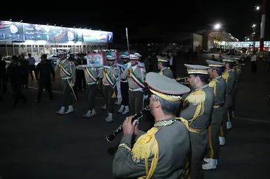 استقبال از پیکر شهید امیر عبدالهیان در مشهد