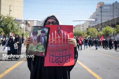 گزارش تصویری | حال و هوای خیابان امام رضا (ع) مشهد، ساعاتی قبل از تشییع پیکر رهبر شهید انقلاب