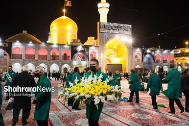 آیین خطبه خوانی شب شهادت امام رضا(ع) در حرم مطهر رضوی