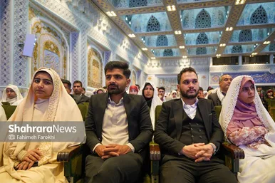 گزارش تصویری | جشن ازدواج ۲۱۰ بسیجی از سراسر کشور در حرم امام‌رضا(ع)