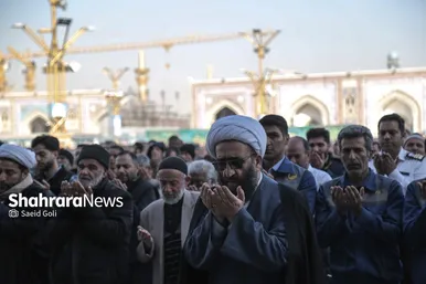 گزارش تصویری | اقامه نماز طلب باران در حرم مطهر رضوی