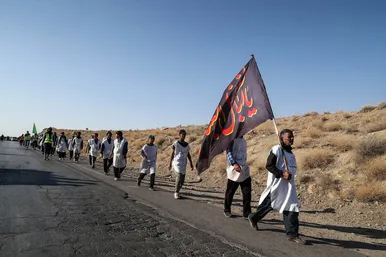 زائران پیاده حرم امام رضا (ع)