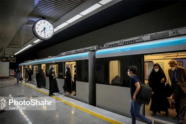افزایش یک‌ساعته سرویس‌دهی قطارشهری در شب میلاد امام رضا(ع)
