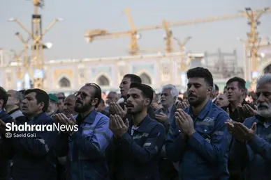 گزارش تصویری | اقامه نماز طلب باران در حرم مطهر رضوی