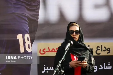 پیکر ملیکا محمدی به استادیوم آزادی رفت
