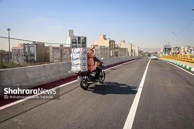 گزارش تصویری | بهره برداری از پل غربی سطح سوم تقاطع غیرهمسطح خیام مشهد