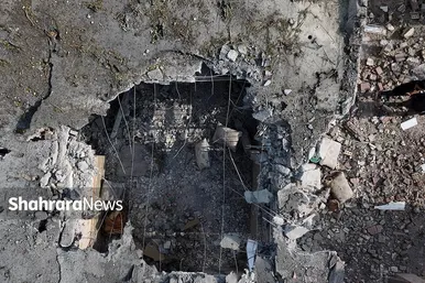 گزارش تصویری | عکس‌هایی از محل اصابت موشک ارتش تروریست آمریکا در شهرستان کوهستک هرمزگان