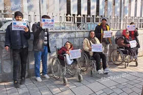 روایتی از حضور معلولان معترض به بودجه &laquo;قانون حمایت از معلولان&raquo; در مشهد