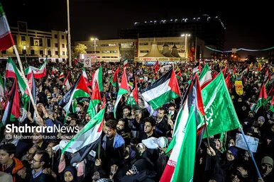 اجتماع بزرگ حمایت از کودکان غزه در عرصه میدان شهدا مشهد