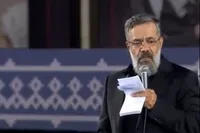 ویدئو | روضه و نوحه‌خوانی محمود کریمی در مراسم وداع با پیکر شهید رهبر انقلاب در مصلی تهران