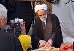 حضور آیت&zwnj;الله حاج شیخ مهدی مروارید در موکب خدمت&zwnj;رسانی جبهه روحانیت مردمی انقلاب اسلامی + فیلم