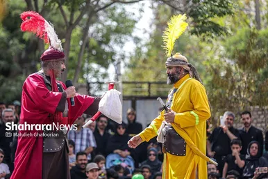 آیین تعزیه خوانی و خیمه سوزان عاشورا در محله دندانپزشکان مشهد
