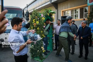 بدرقه کاروان خودرویی اربعین شهرداری مشهد مقدس