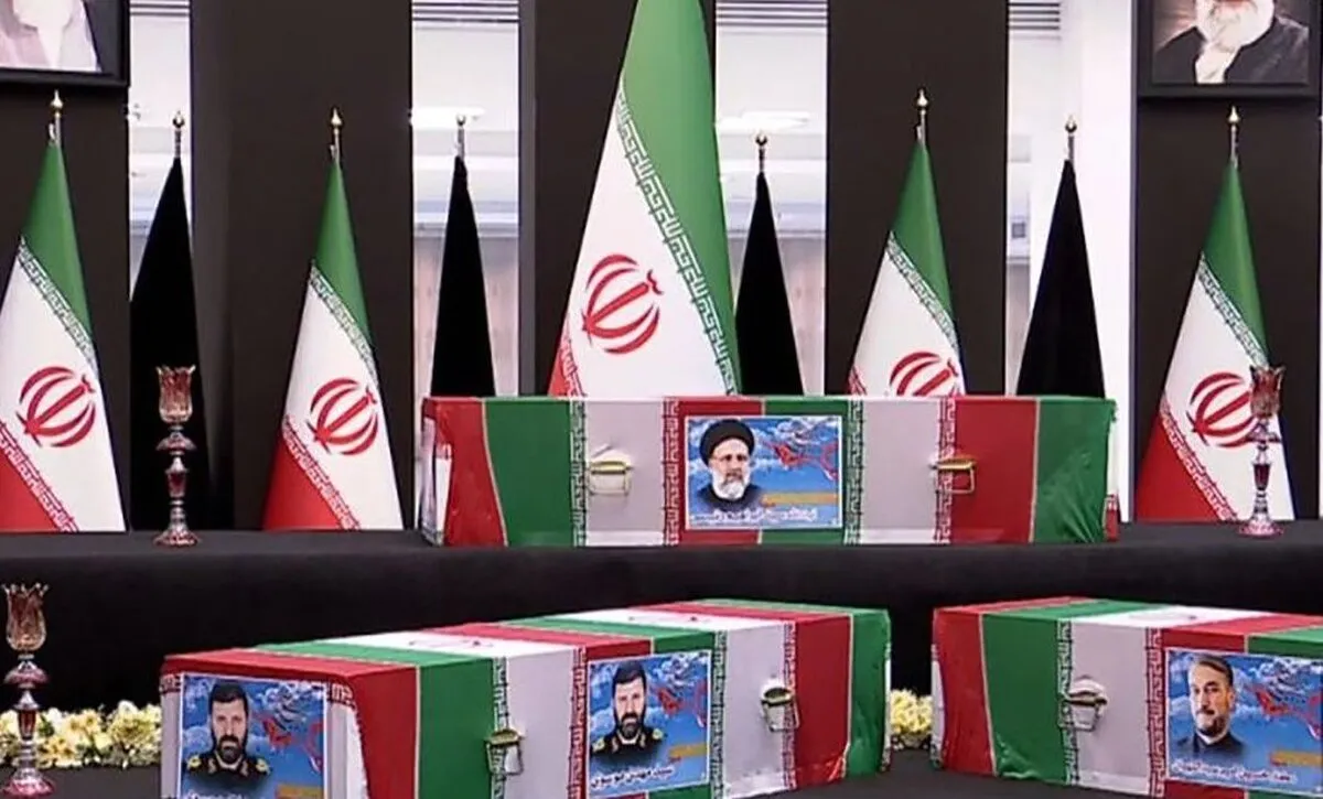 ویدئو | ادای احترام قائم مقام دبیرکل حزب الله لبنان به پیکر رئیس جمهور شهید و همراهان