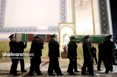 مراسم وداع با شهدای حادثه تروریستی شاهچراغ در حرم مطهر رضوی