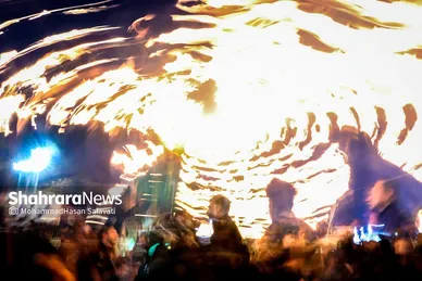 آئین سنتی مشعل گردانی نجفی‌ها در شب تاسوعا
