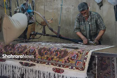 عکس‌هایی از بازار فرش مشهد