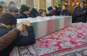 خاکسپاری شهید بمباران بیروت در حرم رضوی (۱۶ آذر ۱۴۰۳)