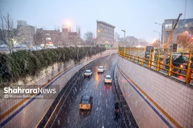 بارش برف در مشهد