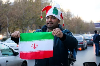  شادی مردم مشهد بعد از برد تیم ملی ایران
