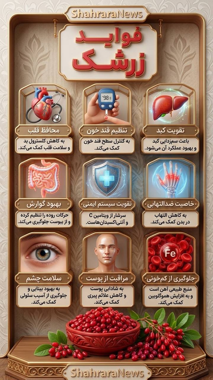 اینفوگرافی| فواید زرشک